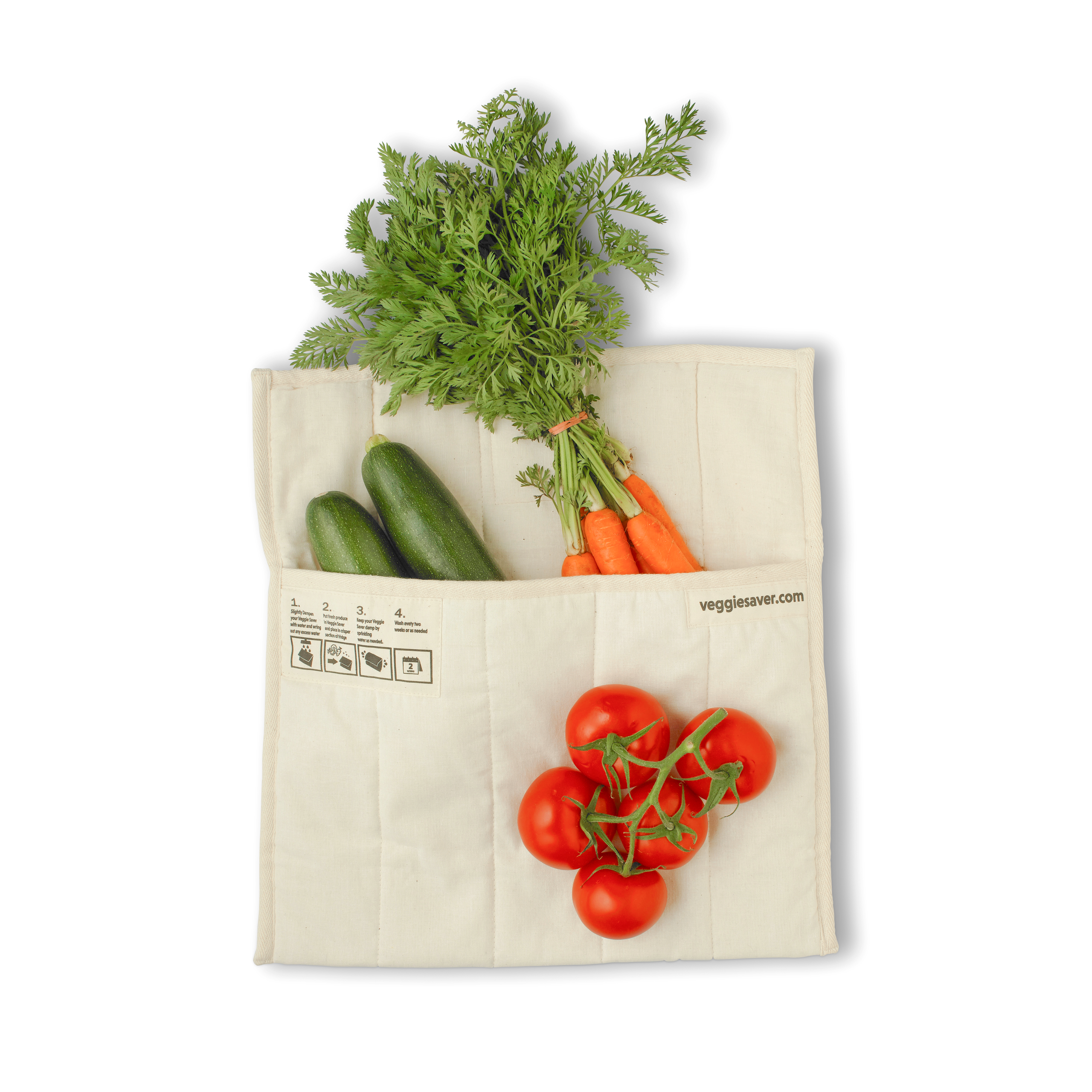 Veggie Saver Natural Nontoxic Reusable Easy Care Produce Bag